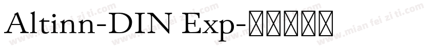 Altinn-DIN Exp字体转换